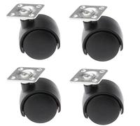 cyclingcolors 4x roulette meuble pivotante sans frein 30mm plastique noire universelle mini rouleau pied lit casier chariot poubelle rangement table basse roue