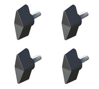 cyclingcolors 4x vis papillon M6 x 30 tête plastique tige acier bouton manœuvre
