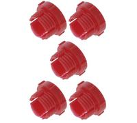 cyclingcolors 5x Bouchon anti-poussière filetage mâle type BSP en plastique rouge Embout Raccord Capuchon Protection Tuyau Hydraulique Tube, diamètre filetage 3/4''