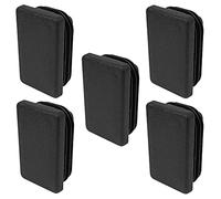 cyclingcolors 5x embout de tube bouchon insert protection rectangulaire rentrant patin pied chaise meuble noir (40x20mm)