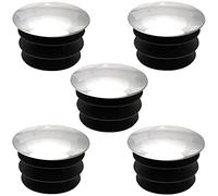 cyclingcolors 5x Embout de tube rond rentrant plastique chrome argent chaise meuble pied décoratif (Ø30mm)