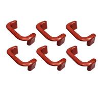 cyclingcolors 6x Poignée de meuble entraxe 64 mm plastique placard porte cuisine armoire tiroir buffet maison, rouge