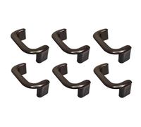 cyclingcolors 6x Poignée de meuble entraxe 64 mm plastique placard porte cuisine armoire tiroir buffet maison, marron foncé