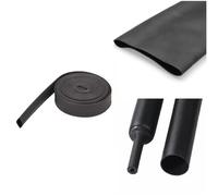 cyclingcolors Gaine thermorétractable 2:1 noire en polyoléfine simple paroi sans colle Protection Isolation Imperméable Fil Electrique Electronique Câble Auto, 9,5mm/4,5mm 2 mètres