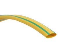 cyclingcolors gaine thermorétractable manchon isolation câble électrique, vert jaune diamètre avant 38,1mm, diamètre après 19mm, longueur 1,22m, épaisseur 1mm