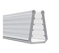 cyclingcolors Joint d'étanchéité vitre verre en silicone translucide 2 mètres Profil Porte douche Coulisse Meuble Tablette Vitrine, hauteur 8mm épaisseur de verre 6mm