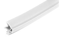 cyclingcolors Joint d'isolation porte intérieure à recouvrement verre largeur de pli 12mm Calfeutrage Rainure Garniture Isolant Protection Rénovation, caoutchouc TPE blanc longueur 1m