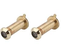 cyclingcolors Judas pour porte d'entrée, Ø 12 mm, jusqu'à épaisseur de porte 57 mm, mat nickelé, laiton (Lot de 2)