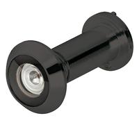 cyclingcolors Judas pour porte d'entrée, jusqu'à épaisseur de porte 60 mm, Laiton, noir mat, diamètre 14mm