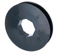 cyclingcolors Poulie de guidage volet roulant sangle 12 à 15mm centre octogonal 40mm en plastique noir à clipser fenêtre store cordon, Ø 100mm