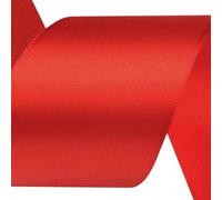 cyclingcolors Ruban Satin en Polyester - 40 mm x 22 m - Ruban Cadeau Emballage Décoration Anniversaire Gâteaux Couture Fêtes Fleuristerie - rouge