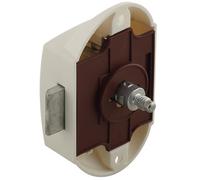 cyclingcolors Serrure espagnolette à poussoir grand modèle axe 25mm en plastique idéal bateaux caravanes vans Verrou Fermeture Sécurité Bouton Push-lock, blanc