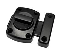 cyclingcolors Verrou porte intérieur avec vis 55 mm fermeture loquet rotatif sécurité métal salle de bain chambre toilette meuble armoire placard, noir