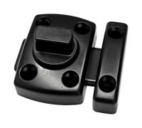 cyclingcolors Verrou porte intérieur avec vis petit modèle 42 mm fermeture loquet rotatif sécurité métal salle de bain chambre toilette meuble armoire placard, noir