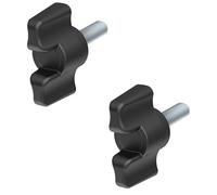 cyclingcolors Vis Papillon à Oreilles, Mancheron Blocage Brancard, M5 x 10, Lot de 2 Noire