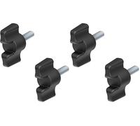 cyclingcolors Vis Papillon à Oreilles, Mancheron Blocage Brancard, M5 x 25, Lot de 4 Noire