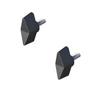 cyclingcolors Vis Papillon Tête, Mancheron Blocage Brancard, M6 x 50, Lot de 2 Noire