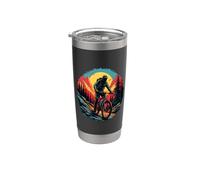 Cycliste Retro Look Mountain Bike Racing Gobelet isotherme en acier inoxydable double paroi