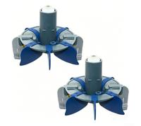 Cyclonic R0714300 Ensemble de turbine à récurer pour nettoyeur de piscine Dolphin MX6 MX8, pièce de rechange pour brosse rotative améliorée, ABS facile à installer (2 pièces)