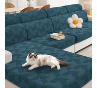 CYCMACO Extensible Housse Coussin Canapé 1 Place*2, Bleu Paon | Housse De Coussin Universelle, Housse De Siège De Canapé De Salon Élastique Haute, Antidérapante, Avec Fond Élastique
