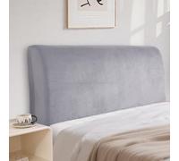 CYCMACO Velours Housses De Tête De Lit Universelle 150cm, Gris Argenté | Extensible Housse De Protection De Tête De Lit, Anti-Poussière Moderne Lavable, Utilisé sur La Plupart des Têtes De Lit