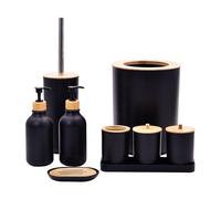 CYDZSRA Distributeur de savon moderne avec porte-cotons-tiges, ensemble d'accessoires de salle de bain, solution complète pour la maison et l'hôtel.