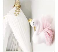 Cygne Mural 3D Objet Decoration Bebe Enfant Chambre Suspension Ornement Fille Anniversaire Cadeau Buste Animaux Deco Rose