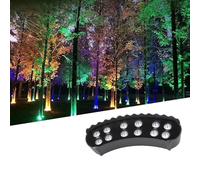 CYHTYM Anneau lumineux Projecteur LED circulaire d'extérieur en forme de palmier, 7 couleurs, changement de couleur automatique en 5 secondes, 220 V CA.(1 SETS)