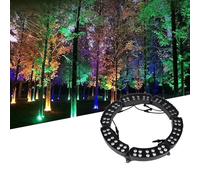 CYHTYM Anneau lumineux Projecteur LED circulaire d'extérieur en forme de palmier, 7 couleurs, changement de couleur automatique en 5 secondes, 220 V CA.(6 SETS)
