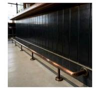 CYHTYM Repose-Pieds De Bar Kit de Repose-Pieds Barre en Acier Inoxydable, Garde-Corps sous Le comptoir Tube 1,3" diamètre extérieur pour Bar Restaurant Cuisine à Domicile(2.7M/8.86FT)