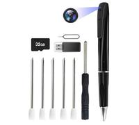 CYI Mini Cachée Caméra sans WiFi, Stylo Espion Micro Camera Cachée 1080P, Caméra Espion Extérieur Enregistreur avec Enregistrement en Boucle pour la Maison, la Salle de réunion, la tc.