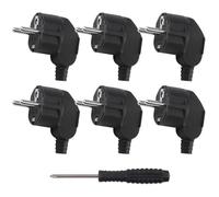 CYIOU 6 Pièces Prise Male Electrique 250V 16A Prise Male Etanche Exterieur | Et 1 Tournevis Fiche Electrique pour Câbles de 8 à 10 MM Appareils Electroménagers Luminaires Prises