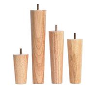 CYJAZNHH 4 Pieds De Meubles en Bois M6/M8/M10 for Canapé, Lit, Table, Milieu du Siècle, Bois, Tailles 18-70 Cm(M10,30cm(12in))