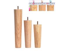 CYJAZNHH 4 Pieds De Meubles en Bois M6/M8/M10 for Canapé, Lit, Table, Milieu du Siècle, Bois, Tailles 18-70 Cm(M10,60cm(24in))