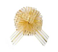CYJAZNHH Nœuds À Tirer en Organza ABS, Ruban, Emballage Cadeau, Multicolore, Paquet De 3/5/10(Gold,10PCS)
