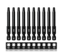 CYLBAQ Lot de 10 embouts de tournevis à tête carrée SQ2 de 60 mm en acier S2 de qualité supérieure avec tige hexagonale magnétique de sécurité pour perceuses électriques et visseuses à percussion
