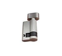 Cylindre à Bouton Standard 45mm Porte de Demi-Cylindre Poussoir Simple Ouverte avec poignée Verrouillage pour la Porte en Bois de Salle de Bain Cylindre De Serrure