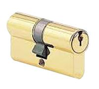 Cylindre à double entrée 30 X 50 mm laiton poli clé sur numero BC4325 CISA 831017-01-0A04