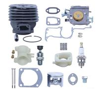 Cylindre à grand alésage de 52 mm et kit de révision de piston compatible avec tronçonneuse 266xp 266 266se plus carburateur roulement soupape de décompression adaptateur de collecteur d'admission