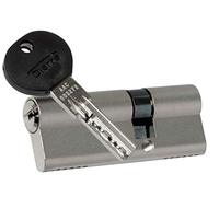 CYLINDRE AVEC 5 CLÉS PADRONALES UNIVERSELLES CLÉS DE SÉCURITÉ NEOS POUR PORTES BLINDÉES à pousser Marque ATRA-DIERRE.Dimensions A=30 mm B = 50 mm B = 80 mm. Système de chiffrement à 6 broches en