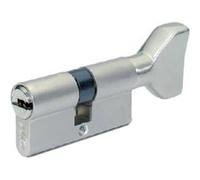 Cylindre Cavers ISEO City ISR6 - Variure AGL012637 - 1 entrée de clé + 1 bouton - Nickelé - 30B x 30 mm Nickelé G