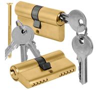 Cylindre de fermeture 30/30 ADGO pour serrure de porte d'entrée - Serrure à cylindre - Serrure avec ylindre profilé - Laiton
