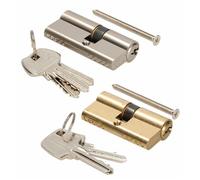 KOTARBAU Cylindre de serrure 35/40 - Laiton - Cylindre de serrure profilé - Cylindre de porte - Serrure - Cylindre de serrure de sécurité - Double cylindre - En laiton plaqué cuivre