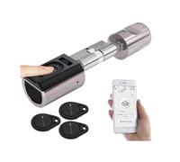 VisorTech Cylindre de porte électronique connecté avec lecteur d'empreinte digitale