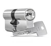 Cylindre de porte haute sécurité DOM - IX6 SR - 2 entrées - 30mm - Nickelé