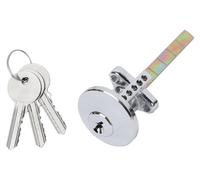 Cylindre de remplacement, en laiton, 60 mm, pour portes de 38 à 57 mm, finition chromée