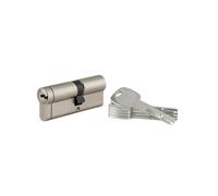Cylindre de Serrure 35x45mm TRANSIT 1 - Système de Sécurité Finition Nickel - Usage Porte d'Entrée - Fabriqué en France - Livré avec 4 Clés Plates Réversibles - Garanti 10 Ans - THIRARD