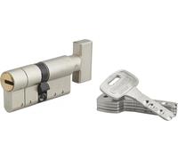 Cylindre de serrure à bouton Federal S, 30Bx30mm, nickel, anti-arrachement, anti-perçage, 5 clés - THIRARD