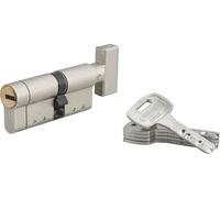Cylindre de serrure à bouton Federal S, 30Bx40mm, nickel, anti-arrachement, anti-perçage, 5 clés - THIRARD