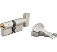 Cylindre de serrure à bouton Federal S, 32Bx32mm, nickel, anti-arrachement, anti-perçage, 5 clés - THIRARD
